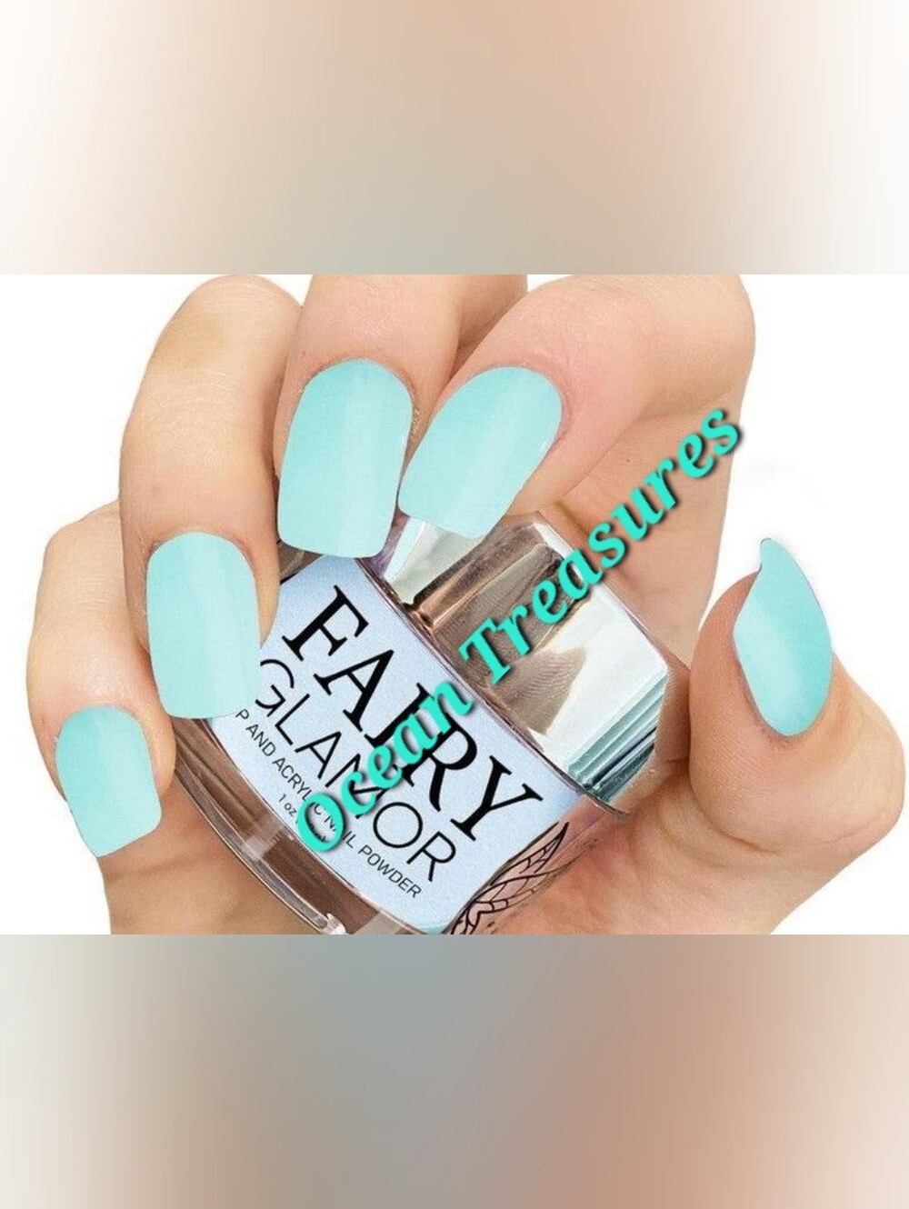 Fairy Glamor Ocean Treasure Mint Blue Nail Powder